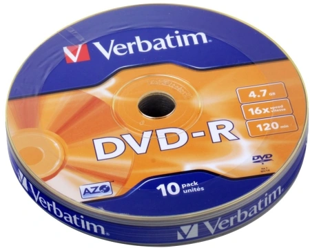 Набор дисков DVD-R Verbatim 4.7Gb 16x 43729 (10 шт.)
