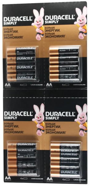 Батарейка Duracell Simply AA LR6 4 шт.