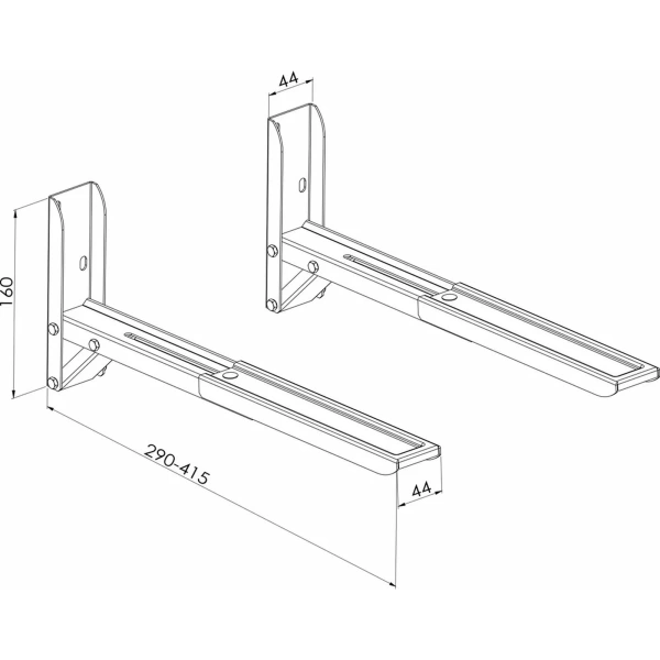 Кронштейн Metaldesign MD-3700 (черный)