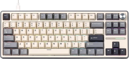 Клавиатура Royal Kludge R87 Pro RGB Half Grey (RK Cream)