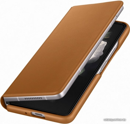 Чехол Samsung Leather Flip Cover для FOLD3, Camel
