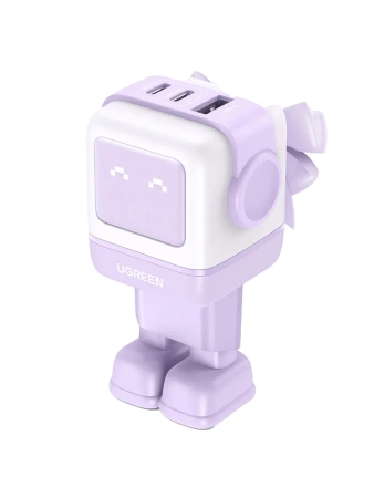 Сетевое зарядное устройство Ugreen Nexode Robot GaN CD361 (65W, сиреневый)