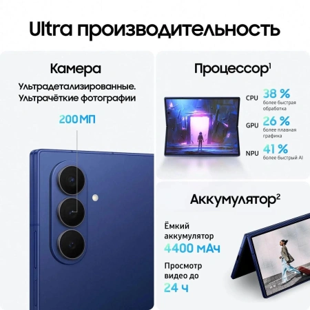 Смартфон Samsung Galaxy Fold7 16/1Tb SM-F966BDBNCAU (синий)