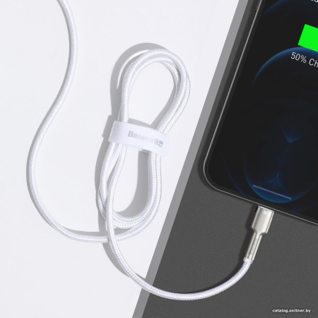 Кабель Type-C Baseus Cafule Series Metal Type-C to Lightning PD 20W 1.0м белый CATLJK-A02