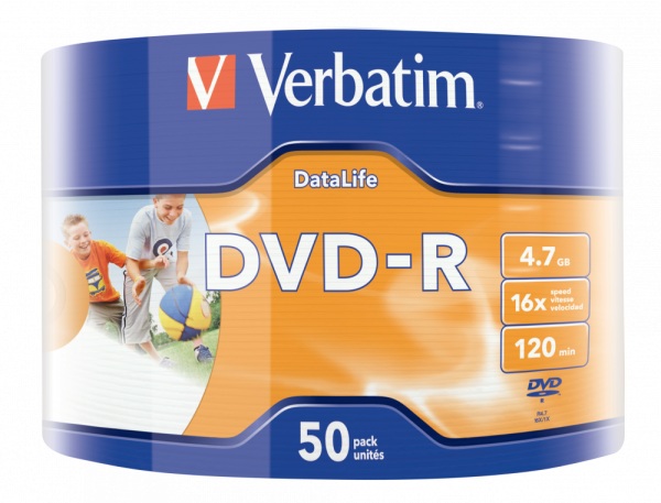 DVD-R диск Verbatim 4.7Gb 16x 43793 (50 шт.)