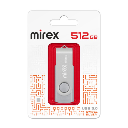 Флешка 512GB Mirex Color Blade Swivel USB 3.0 13600-FM3SS512 (серебристый)