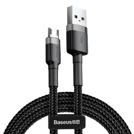 Кабель Baseus cafule Cable USB For Type-C, 2А, 2 м, черный