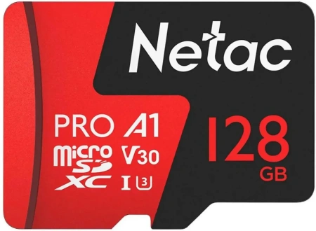 Карта памяти Netac 128GB P500 Extreme Pro MicroSDXC NT02P500PRO-128G-R (с адаптером)