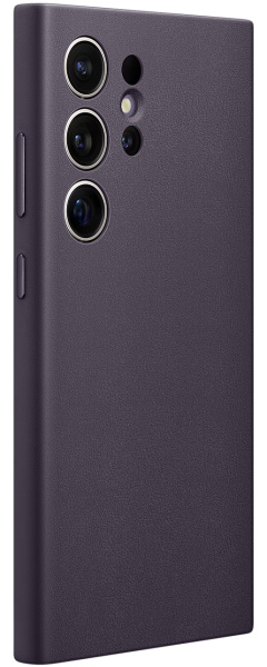 Чехол-накладка Samsung Vegan Leather Case S24 Ultra (темно-фиолетовый)