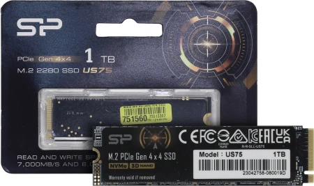 Внутренний SSD-накопитель Silicon-Power US75 1TB SP01KGBP44US7505