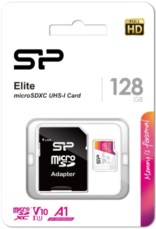 Карта памяти Silicon Power 128GB Elite microSDHC (с адаптером)