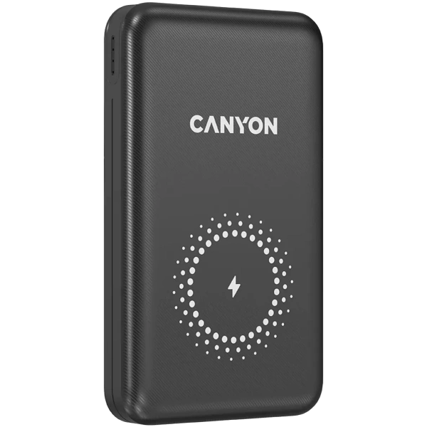 Внешний аккумулятор с функцией беспроводной зарядки Canyon PB-1001 10000mAh (черный)