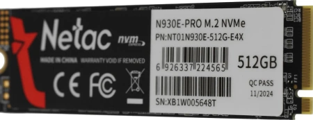 Внутренний SSD-накопитель Netac N930E PRO 512GB NT01N930E-512G-E4X