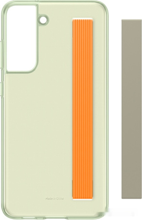 Чехол Samsung Slim Strap Cover S21 FE (оливковый) EF-XG990CMEGRU