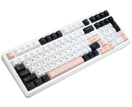 Клавиатура AULA F99 (белый/розовый/черный)