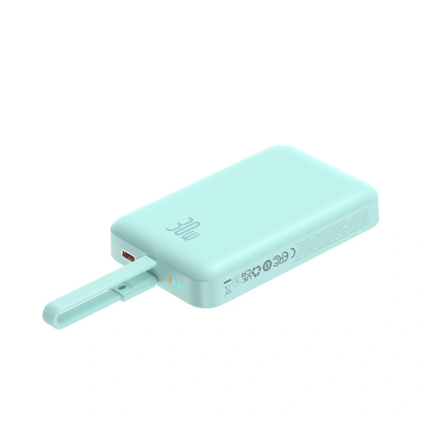 Внешний аккумулятор Baseus Magnetic Fast Charge Power Bank Type-C Edition 30W 10000mAh (мятный)