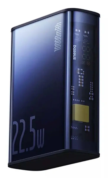 Внешний аккумулятор Baseus Explorer Series Digital Display Fast Charge 10000mAh PPTSZ10 (Type-A/Type-C, 22.5W, синий)