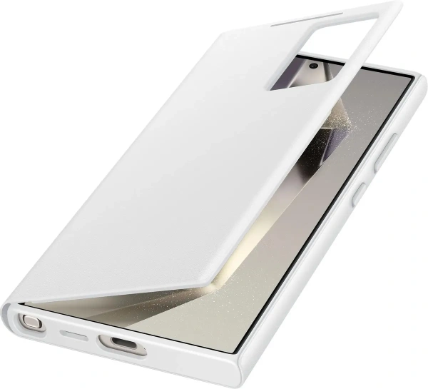Чехол Samsung Smart View Wallet Case S24 Ultra (белый)