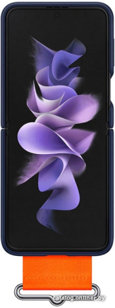 Чехол Samsung Silicone Cover with Strap для FLIP3, Navy