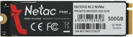 Внутренний SSD-накопитель Netac NV3000 500GB NT01NV3000-500-E4X