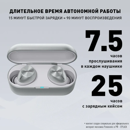 Наушники Technics EAH-AZ40G-S (серебристый)