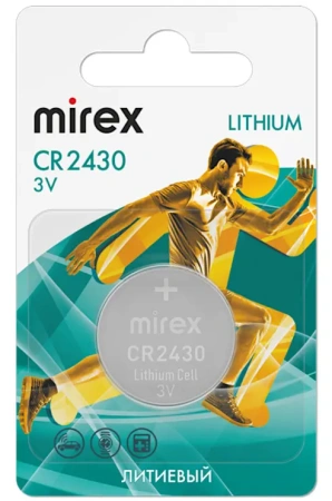 Батарейка Mirex CR2430 Lithium 23702-CR2430-E1 (1 шт)
