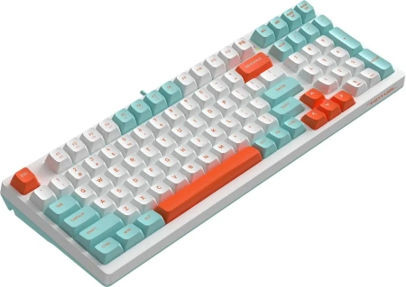 Клавиатура A4Tech Fstyler FS300 Panda Snorkeling (белый/бирюзовый)