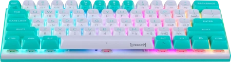 Клавиатура Redragon Fidd 72187 (белый/бирюзовый)