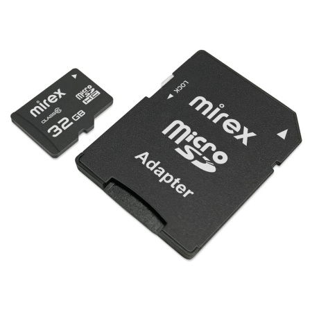 Карта памяти Mirex 32GB microSDHC 13613-AD10SD32 (с адаптером)