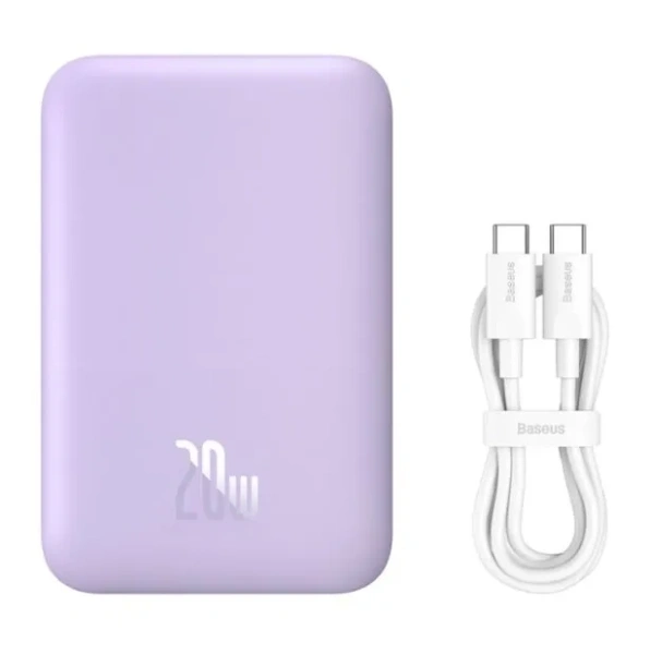 Внешний аккумулятор Baseus Magnetic Mini Air Wireless Fast Charge Power Bank 20W 6000mAh (сиреневый)