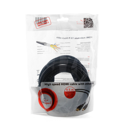 Кабель HDMI Cablexpert CC-HDMI4-15 (4.5м, черный)