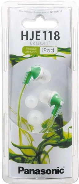 Наушники Panasonic RP-HJE118GUG (Зелёный)