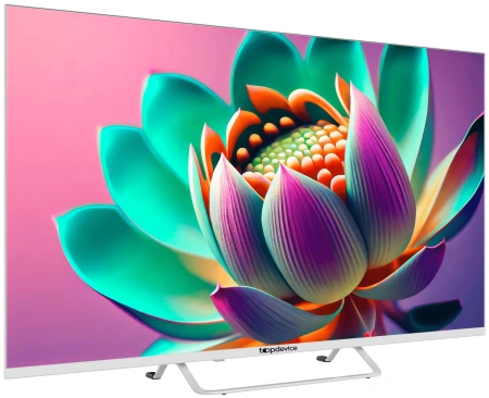 Телевизор Topdevice SMART TV YаOS TDTV43CS07U_WE (43", 3840x2160, 60 Гц, Smart TV, Wi-Fi, смарт пульт, белый)