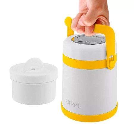Ланч-бокс Kitfort KT-1241-1 (бело-желтый)