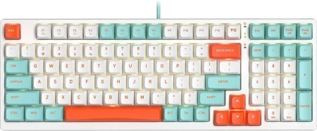 Клавиатура A4Tech Fstyler FS300 Panda Snorkeling (белый/бирюзовый)