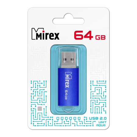 Флешка 64GB USB Flash Mirex UNIT (Синий) 13600-FMUAQU64