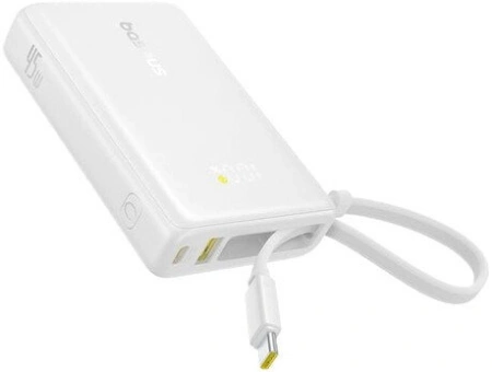 Внешний аккумулятор Baseus Picogo PPPG-1W45C Digital Display Power Bank 45W 10000mAh (белый)