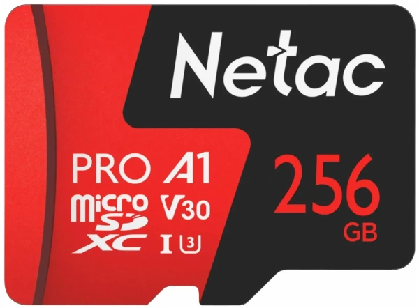 Карта памяти Netac 256GB P500 Extreme Pro MicroSDXC NT02P500PRO-256G-R (с адаптером)