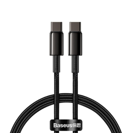 Кабель Baseus Tungsten Gold Fast Charging Data Cable, 100W, 2м, черный