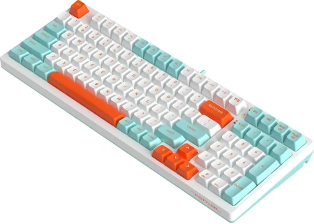 Клавиатура A4Tech Fstyler FS300 Panda Snorkeling (белый/бирюзовый)