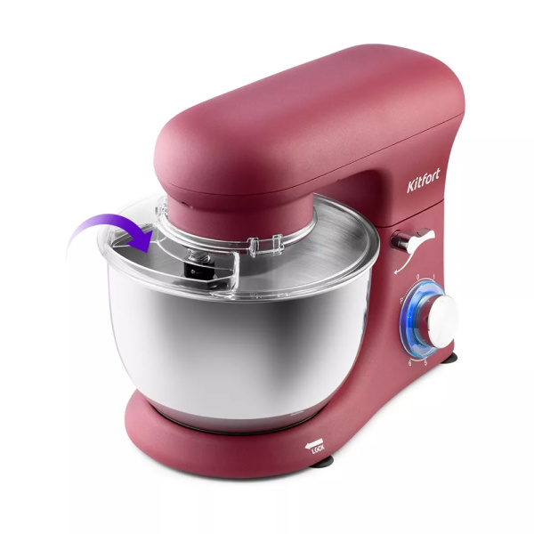 Цельнометаллический планетарный миксер Kitfort KT-3007-1 (красный)