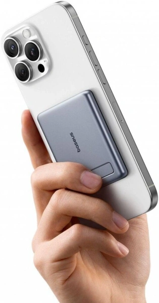 Внешний аккумулятор Baseus PicoGo AM31 Mini Magnetic Power Bank with Stand 20W 5000mAh (серый)