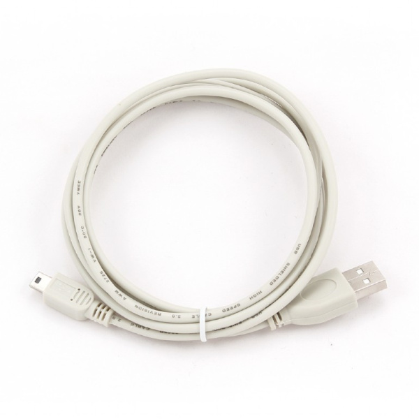 Кабель Cablexpert CC-USB2-AM5P-6 (miniUSB 2.0/USB 2.0 Type-A, белый, 1.8 м)