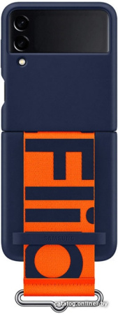 Чехол Samsung Silicone Cover with Strap для FLIP3, Navy
