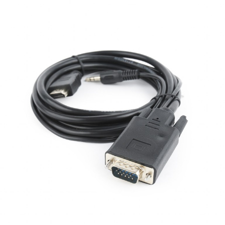 Кабель HDMI - VGA - Jack 3.5 Cablexpert A-HDMI-VGA-03-6 (1.8м, черный)