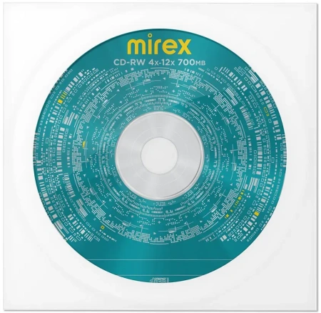 Диск CD-RW Mirex 700Mb 12x в конверте (1 шт)