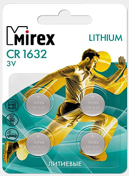 Батарейки Mirex CR1632 4 шт 23702-CR1632-E4
