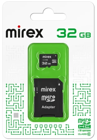 Карта памяти Mirex 32GB microSDHC 13613-AD10SD32 (с адаптером)