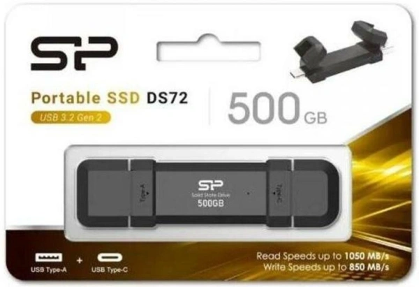 Внешний SSD-накопитель Silicon-Power DS72 500GB SP250GBUC3S72VPK (черный)