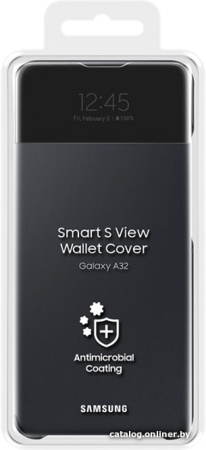 Чехол Samsung S View Wallet Cover для A32, черный
